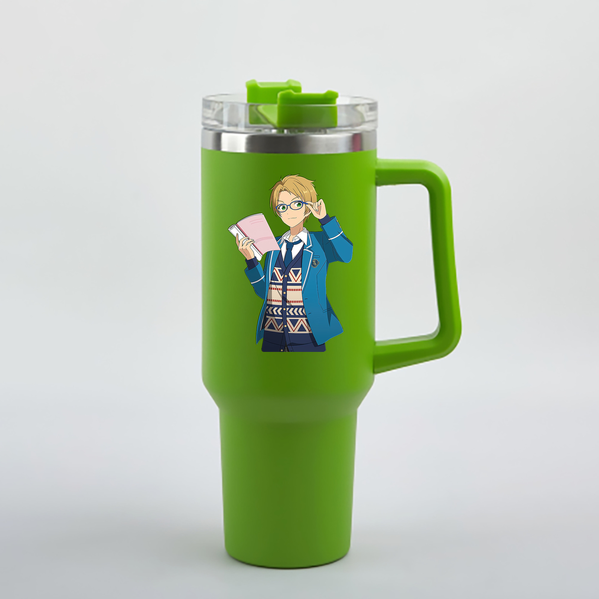 （画像用） あんさんぶるスターズ! Ensemble Stars 1200mL車用タンブラー - クリスタルステッカー（プラスチックストロー付き）
